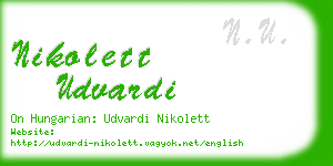 nikolett udvardi business card